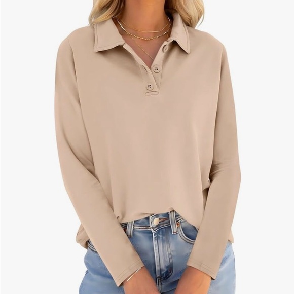 Zara Long Sleeve Cropped Polo Shirt - Picture 1 of 3